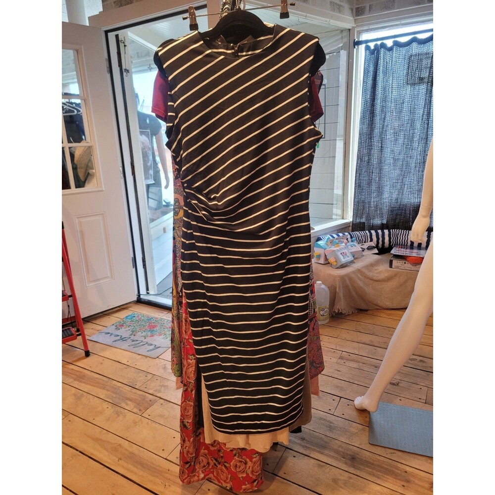 Black Asymmetrical Dress By Pretty Garden, Size L